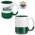 15 Oz. El Grande State College Mug - White/Hunter Green